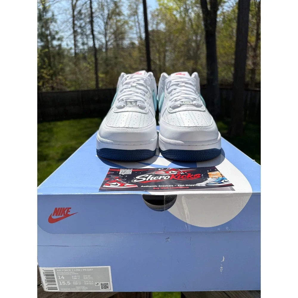 Nike Air Force 1 Low Puerto Rico Day White Blue DQ9200-100 Mens‎ Size 14 New